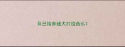 自己给泰迪犬打疫苗么