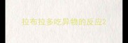 拉布拉多吃异物的反应