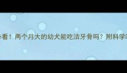 新手必看两个月大的幼犬能吃洁牙骨吗附科学喂养指南