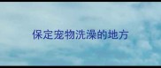 保定宠物洗澡的地方