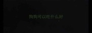 狗狗可以吃什么好
