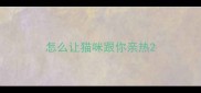怎么让猫咪跟你亲热