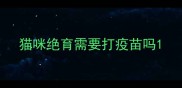猫咪绝育需要打疫苗吗
