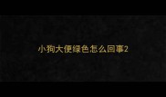 小狗大便绿色怎么回事