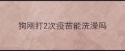 狗刚打2次疫苗能洗澡吗