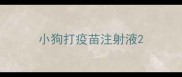 小狗打疫苗注射液