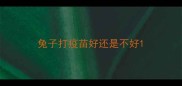 兔子打疫苗好还是不好