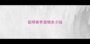 昆明寄养宠物多少钱