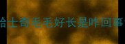 哈士奇毛毛好长是咋回事