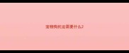 宠物狗托运需要什么