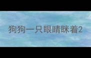 狗狗一只眼睛眯着