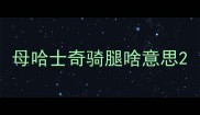 母哈士奇骑腿啥意思