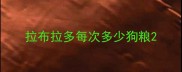 拉布拉多每次多少狗粮