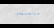 三个月猫没有两个月大