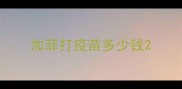 加菲打疫苗多少钱