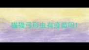 猫猫弓形虫有疫苗吗