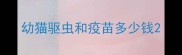 幼猫驱虫和疫苗多少钱