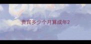 贵宾多少个月算成年