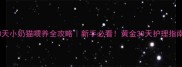 20天小奶猫喂养全攻略新手必看黄金30天护理指南