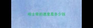 哈士奇的速度是多少钱