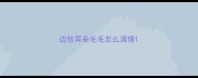 边牧耳朵毛毛怎么清理