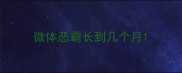 微体恶霸长到几个月