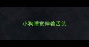 小狗睡觉伸着舌头