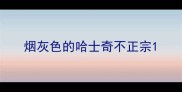 烟灰色的哈士奇不正宗