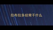 拉布拉多经常干什么