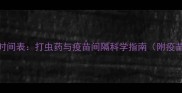 宠物疫苗后驱虫时间表打虫药与疫苗间隔科学指南附疫苗后驱虫全流程