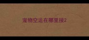 宠物空运在哪里接