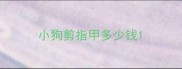 小狗剪指甲多少钱