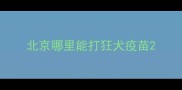 北京哪里能打狂犬疫苗
