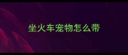 坐火车宠物怎么带