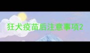 狂犬疫苗后注意事项