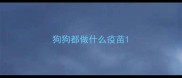 狗狗都做什么疫苗
