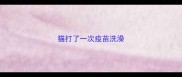 猫打了一次疫苗洗澡