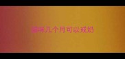 猫咪几个月可以戒奶