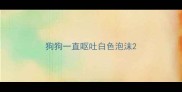 狗狗一直呕吐白色泡沫