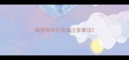 狗狗每年打疫苗注意事项
