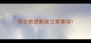 哈士奇进新家注意事项