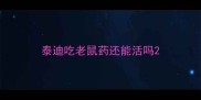 泰迪吃老鼠药还能活吗