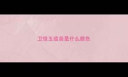 卫佳五疫苗是什么颜色