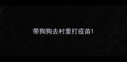带狗狗去村里打疫苗