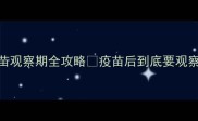 打完疫苗后必看狗狗疫苗观察期全攻略疫苗后到底要观察多久这7大重点别错过