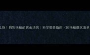 别乱换狗狗换粮的黄金法则科学喂养指南附换粮避坑清单