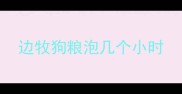 边牧狗粮泡几个小时