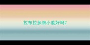 拉布拉多细小能好吗