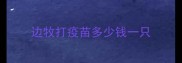 边牧打疫苗多少钱一只