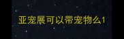 亚宠展可以带宠物么